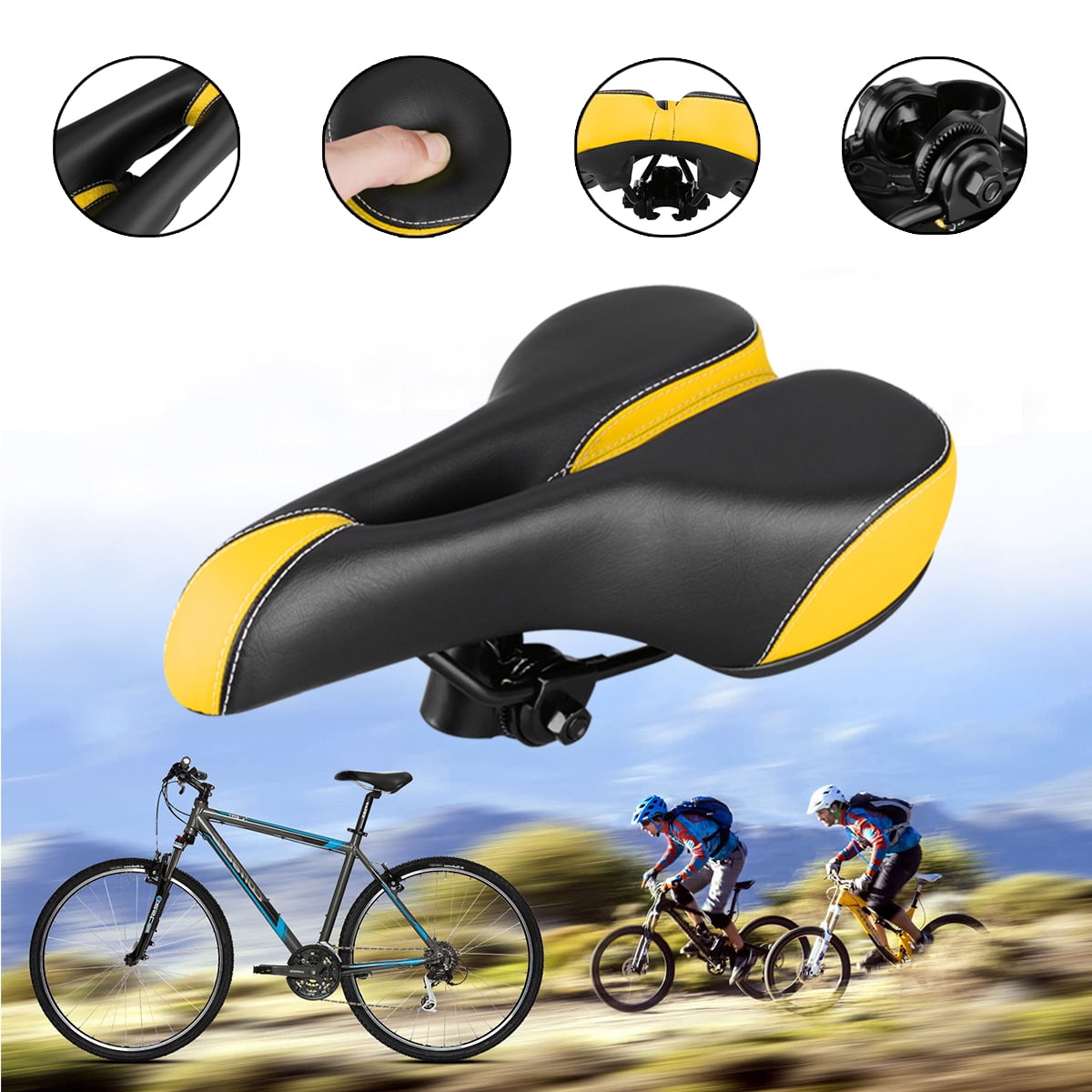 Bike Hollow Seat Saddle Bicycle Saddle Spider Web Cushion Bicycle Seat KW