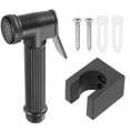 thumbnail image 1 of Kit de rociador de baño de metal con control de presión de agua ajustable con soporte para rociador de bidet y tornillo, negro, 1 of 6