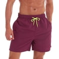thumbnail image 1 of Bañador de secado rápido para hombre con bolsillos Pantalones cortos de tabla repelentes al agua Abanopi Vino rojo/L, 1 of 7