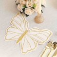 thumbnail image 6 of Efavormart 10 Pack White Gold Glitter Butterfly Cardboard Paper Placemats, 14" Disposable Table Mats - 400GSM, 6 of 11