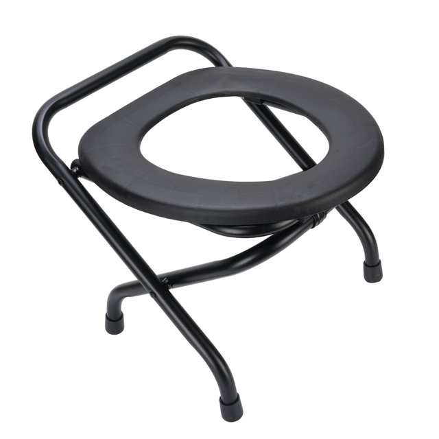 Chaise de Toilette Pliante, Commode de Toilette Portable, Chaise de Commode Pliable pour Camping Randonnée Voyage Voiture Urgence Adultes et Personnes Âgées