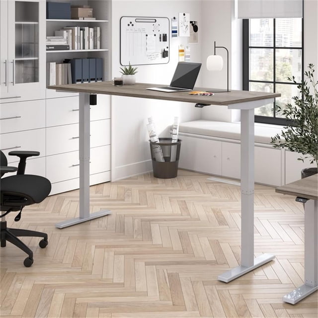 Scranton & Co Bureau Debout Réglable en Bois Manufacturé 72W en Hickory Moderne