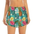 thumbnail image 2 of Picia Pineapple Pattern Women's 2 in 1 Athletic Running Shorts High Waisted Workout Casual Gym Sweat Shorts with Comfy Liner Zipper Pockets-Medium, 2 of 9