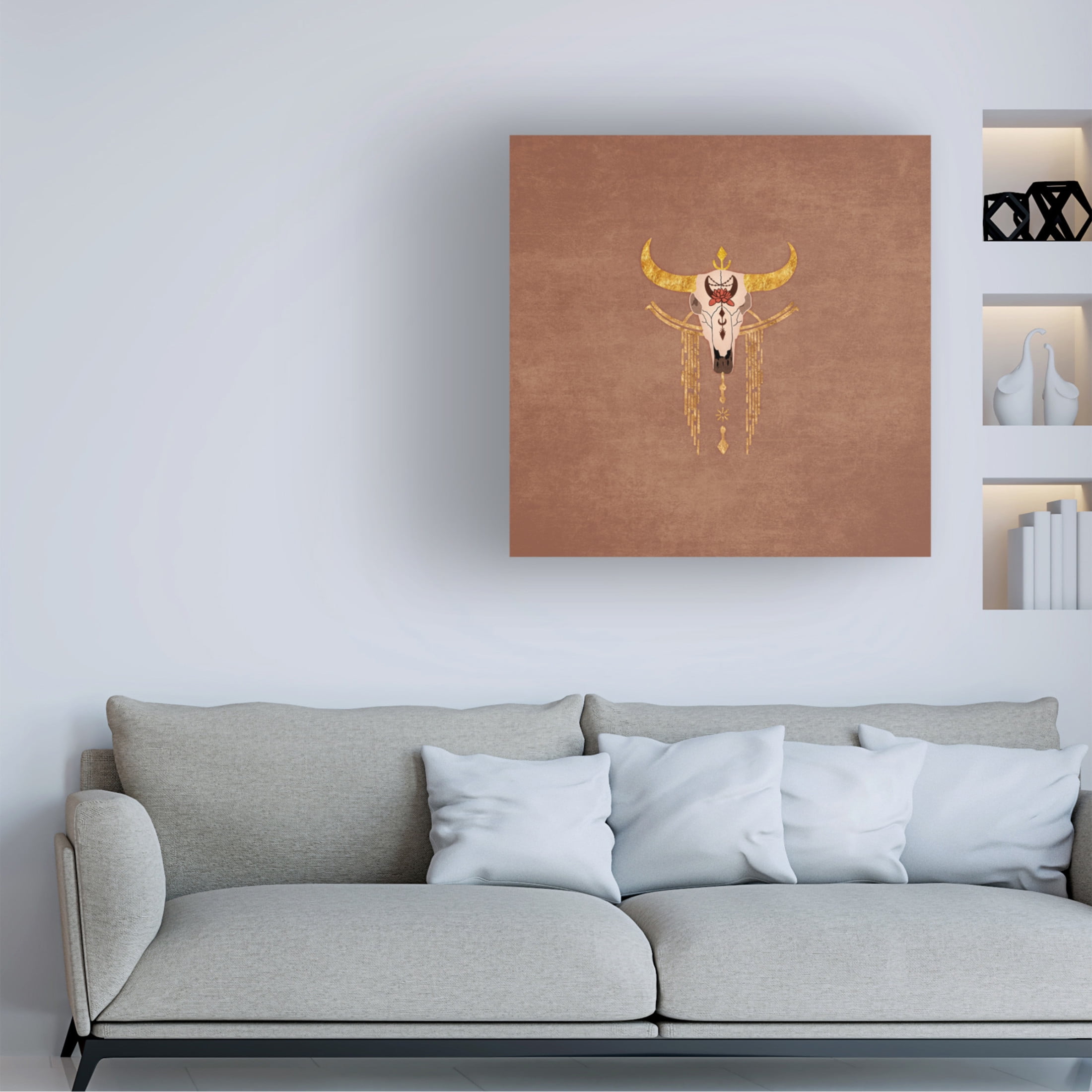Trademark Fine Art Emel Tunaboylu  Skull01 Horizontal Canvas Wall Art