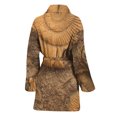 thumbnail image 2 of Ammonite Shell Fossil Women Bathrobe One Size Univeral Fits, Archaeological Fossils Fashion Lightweight Plush Fleece Long Robe For Women, 2 of 3
