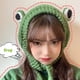 thumbnail image 2 of Gorro de rana de punto al crochet para exteriores, gorro de punto con forma de rana de ojos grandes para otoño e invierno, gorro de punto con protección para las orejas (verde), 2 of 5