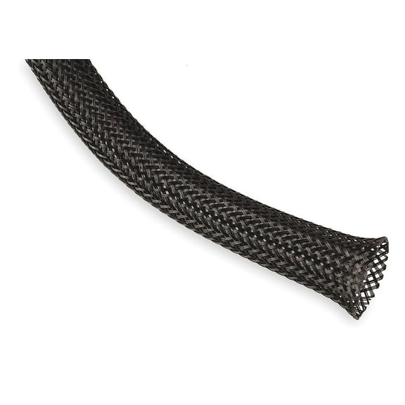 1/4" Black Flame-Retardant Mesh Sleeving - (100 ft. spool)