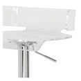 thumbnail image 3 of Clear Adjustable Swivel Stool, Silver Base, Modern Bar or Counter Height, 3 of 5