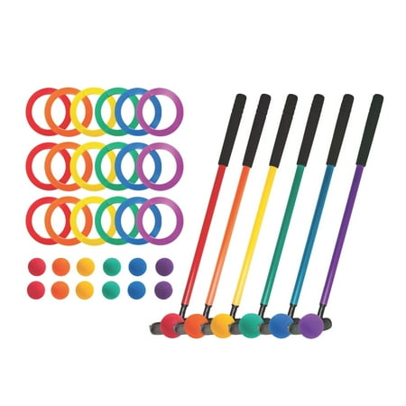 Champion Sports Mini Golf Clubs: Multi Colored Putt Putt Miniature Golfing Set for Kids - 6 Putters 18 Holes & 18 Balls price history on PriceWatchPro