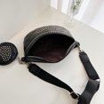 thumbnail image 2 of Bolsa De Pecho Bolso de pecho para mujer, riñonera con remaches de amor, bandolera de viaje (negro) Tmvgtek Para Estrenar, 2 of 4