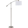 thumbnail image 3 of Quoizel Clift 1-Light Brushed Nickel Floor Lamp with White Fabric Shade, 3 of 4