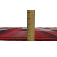 thumbnail image 3 of Handcraft Abstract  Red/Silver/Gray Geometric Modern Squares Pattern Area Rug 2 ft. by 7 ft. Runner., 3 of 7