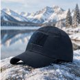 thumbnail image 4 of Patch Baseball Cap for Men Ripstop Hook-and-Loop Operator Hat for Outdoor Navy Free Size, 4 of 6