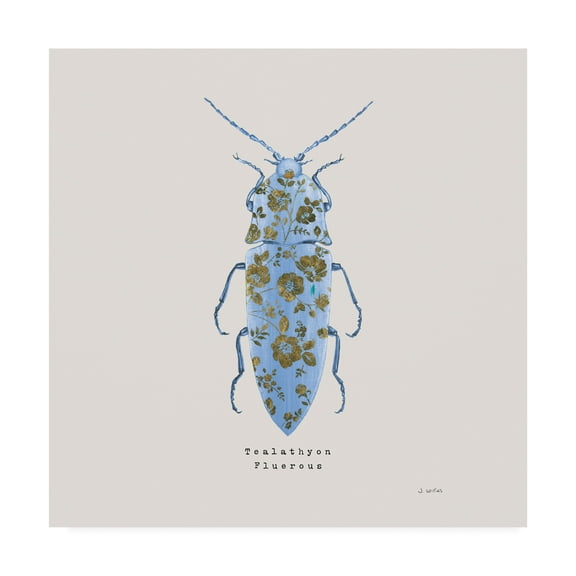 Trademark Fine Art 'Adorning Coleoptera VIII Sq Blue' Canvas Art by James Wiens