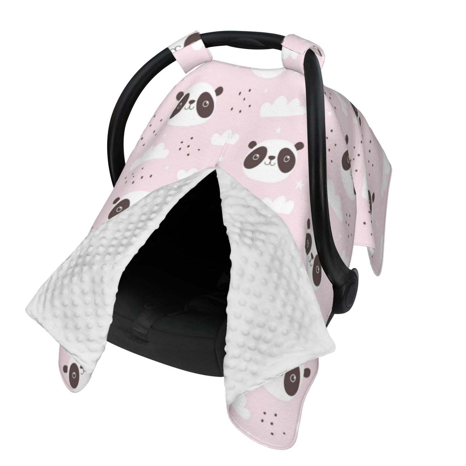 Naloa Cute Panda Baby Car Seat Cover, Breathable Baby Carrier Cover, Multiuse Baby Carrier Cover & Nursing Breastfeeding Cover