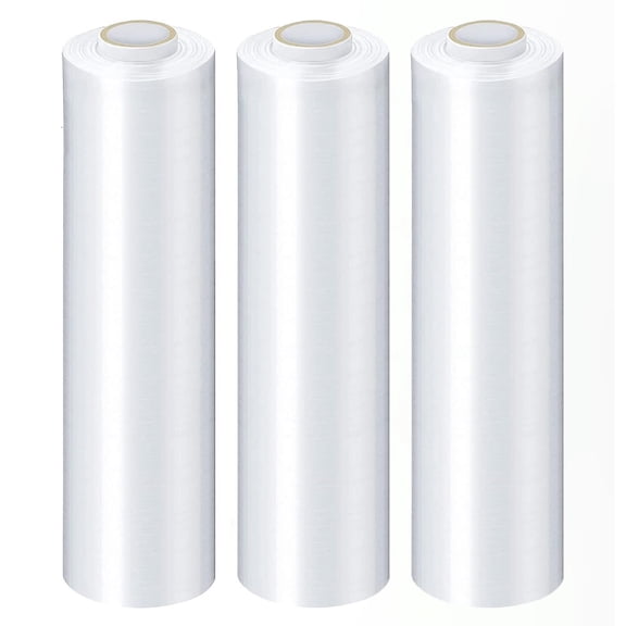 SSBM Cast Hand Stretch Wrap 18" x 1000' 4 Rolls 120 Gauge Clear Plastic Shrink Film for Moving Packaging and Wrapping