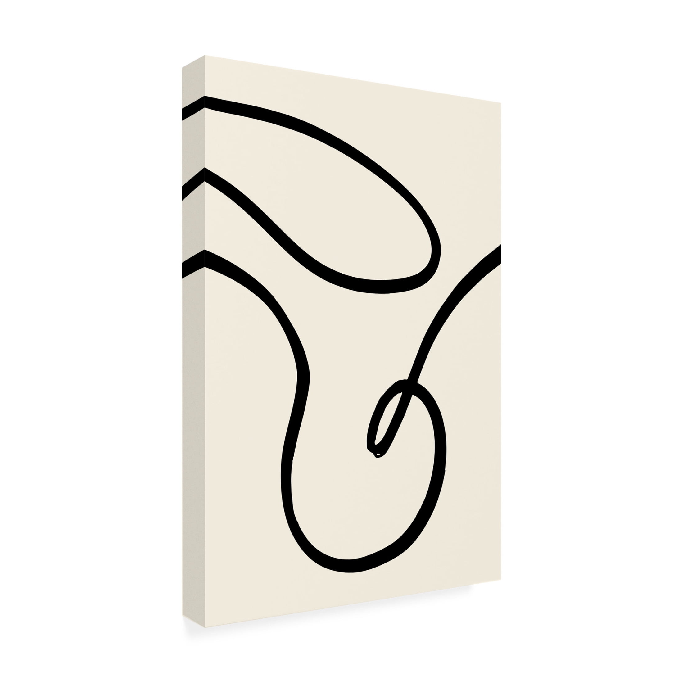 Canvas Wall Art - Pictufy Studio 'Black Lines 02' Wall Art for Living Room, Bedroom, or Office Décor by Trademark Fine Art - 16 x 24 Inches