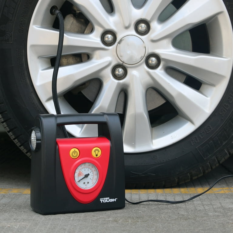 Hyper tough dc 12v portable 2024 analog tire inflator & tire pump