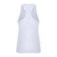 thumbnail image 5 of Sakmal Crew Neck Tank Tops Men White White Solid Breathable Camisole Workout Muscle Tunic Tops, 5 of 6