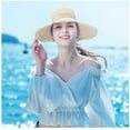 thumbnail image 2 of 1 sombrero para el sol para mujer, sombreros de paja de ala ancha plegables, viseras para el sol para mujer, sombrero de playa con lazo para verano, 2 of 6