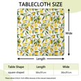 thumbnail image 2 of Yellow Lemon Fruit Flowers White Pattern Square Fitted Tablecloth with Elastic Edge,Square Table Cover,Washable Elastic Table Cover for Home Kitchen Party Decor 36"x36", 2 of 6