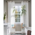 thumbnail image 4 of Beach Coastal Sheer Curtains 63 Inch Length 2 Panels Set for Living Room/Bedroom, Summer Nautical Ocean Palm Tree Seaside Kitchen Curtains Grommet Semi-Sheer Curtains Window Treatments 42"x63"x2, 4 of 7