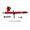Red, variant on Dual-Action 0.3mm Gravity-Feed Airbrush for Nail Manicure Portable Air Brush