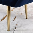 thumbnail image 6 of Sira Velvet Button Tufted Bench with Gold Metal Legs in Gray, 6 of 11