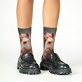 thumbnail image 4 of Fuzoiu Haired White Horse Print Kids Socks For Boys Girls,Grip Crew Socks with Non Slip,Lightweight Stretch Crew Socks,Toddlers Crew Boot Socks, 4 of 5