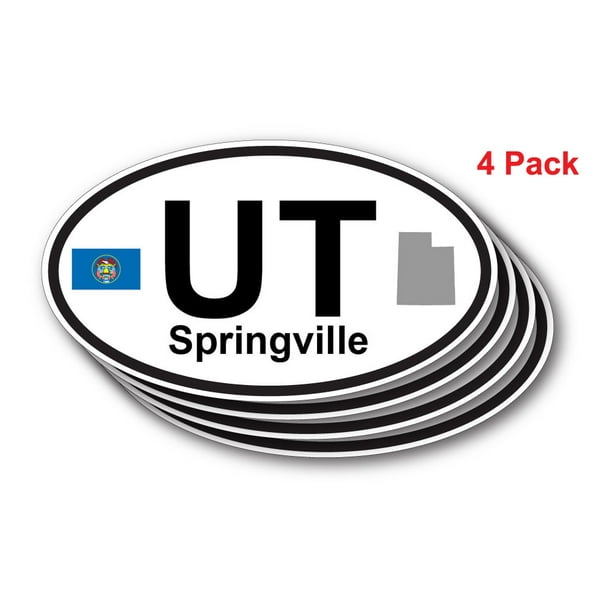 Springville Ut Oval Sticker 4 Pack Walmart Com Walmart Com