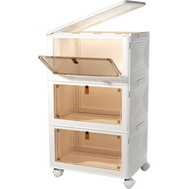 paquetes de gabinetes de almacenamiento con tapas, caja de almacenamiento plegable con ruedas, contenedores organizadores de armario, contenedores de almacenamiento apilables giratorios modernos