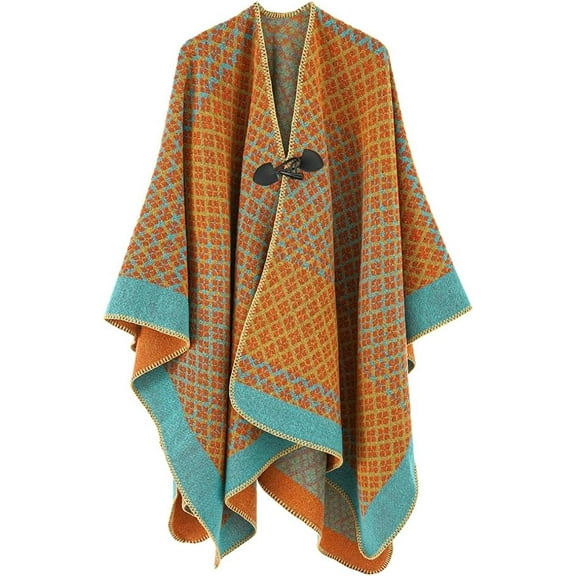 YooGuoGuo Ethnic Style Pashmina Shawl Wraps for Women Warm Blanket Cardigan Travel Scarf for Women Windproof Poncho Cape Coat