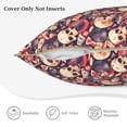 thumbnail image 3 of KLL Skull rock record artist Decorative Throw Pillow Covers Velvet Soft for Couch Sofa Bedroom Living Room Outdoor (No pillow core)- 18"x18", 3 of 5