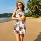 thumbnail image 3 of Fotbe Rose Flowers Vestido de Verano sin Mangas para Mujer – Vestido Midi Línea A, Estilo Camiseta Floral, Vestido Playero Casual y Fluido, 3 of 7