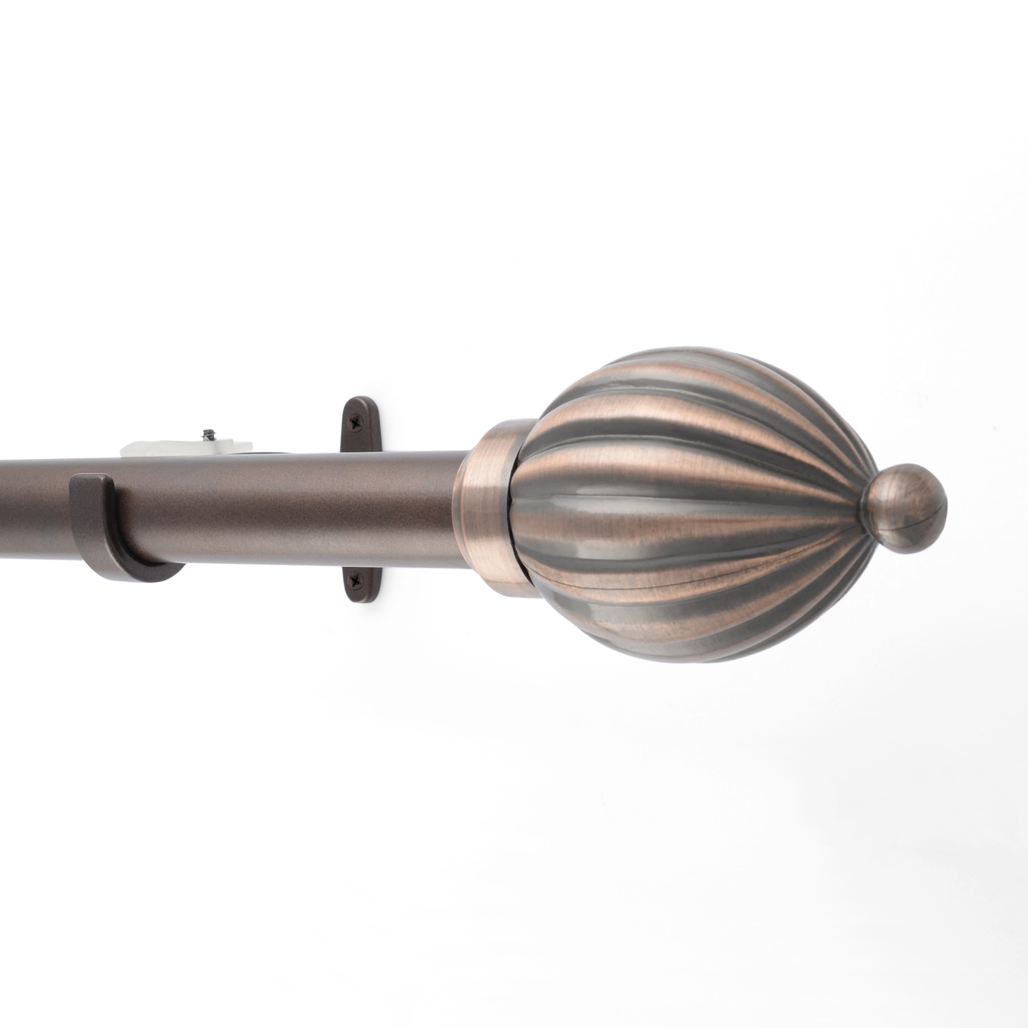 Deco Window 1 Inch Adjustable Antique Copper Curtain Rod for Windows