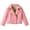 Pink, variant on Toddler Boys Faux Leather Jacket For Kids Solid Color Motorcycle Biker Leather Jackets White