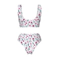 thumbnail image 5 of Daiia Tulips Flowers Women's Bikini Set Two Piece Swimsuit High Waisted Bikini Adjustable Straps Bikini Perfect for Beach, Pool, and Summer Vacation-Large, 5 of 9