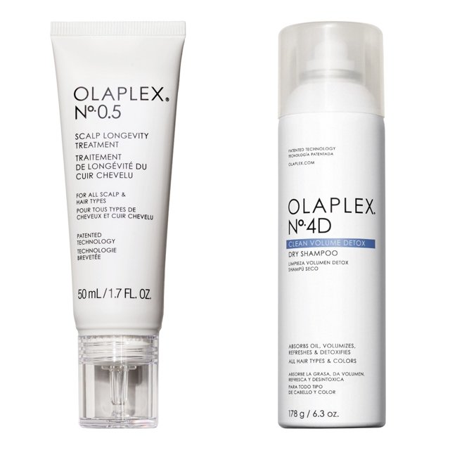 Set Capilar Olaplex 2 Piezas Scalp Longevity No.0.5 y Shampoo Seco No.4D