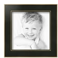 thumbnail image 2 of ArtToFrames 9" x 9" Honors Black with Gold Picture Frame, 9x9 inch Black Wood Poster Frame (WOM-5158), 5 Pack, 2 of 6