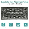 thumbnail image 5 of MEETWARM 9-Piece Outdoor Patio Dining Set, All Weather Cast Aluminum Patio Funiture Table and Chairs Set- 94.5” Rectangular Table and 2 Swivel Rocker Chairs, 6 Stationary, Umbrella Hole, Navy Blue, 5 of 8