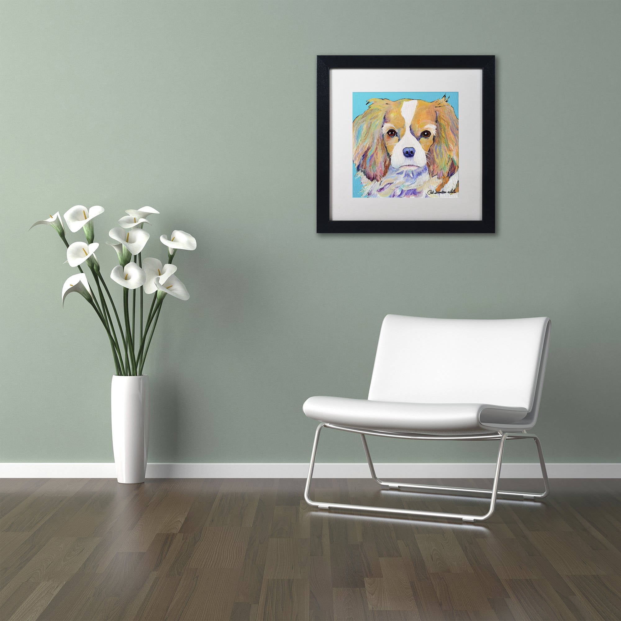 Trademark Fine Art "Dagney" Canvas Art by Pat Saunders-White, White Matte, Black Frame