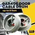 thumbnail image 2 of Overhead Garage Door Cable Drums Replacement for up to 8' High Door, Standard Lift, Pair (Left and Right) | Garage Door Drums Extension Repair | Fix Up to 8' Feet Garage Door Cable Drum Up, 2 of 11