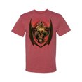 thumbnail image 2 of Wild Bobby, Dragon Sitting on Skull, Pop Culture, Men Graphic Tees, Vintage Heather Red, X-Large, 2 of 3