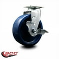 thumbnail image 2 of 6 Inch Solid Polyurethane Swivel Caster with Ball Bearing and Brake SCC, 2 of 2