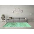 thumbnail image 3 of Ahgly Company Indoor Round Abstract Light Blue Modern Area Rugs, 4' Round, 3 of 4