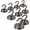 Gray-130lb Magnetic Hooks, variant on Bronze 100lb Magnetic Hooks, 10 Pack, Steel Tube Design Heavy Duty Hooks