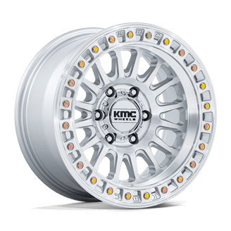 ギミナスホワイト20g×2個 20x9 KMC KM549 GRS Gloss Silver W/ Machined Face Wheel 8x180 (18mm