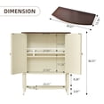 thumbnail image 3 of Ahokua French Country Accent Cabinet with Carved Doors and Adjustable Shelf, Decorative Storage Cabinet with Open Display Shelf for Living Room, 3 of 10