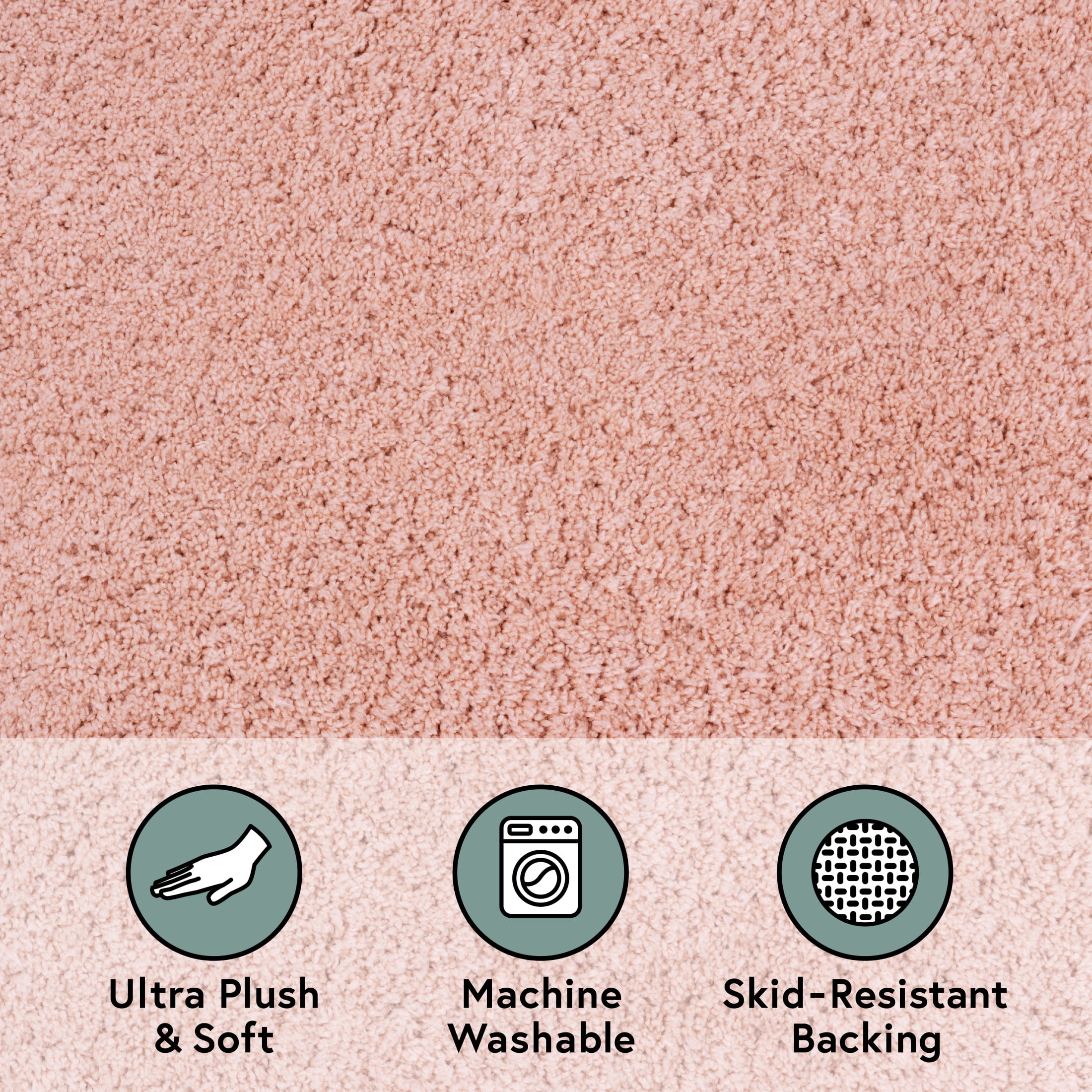 Better Homes & Gardens Ultra Soft Polyester Bath Rug, 20" x 34", Cherry Blossom