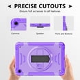thumbnail image 2 of Dteck Rotating Hand Strap Shockproof Case for Samsung Galaxy Tab A9 Plus 11 Inch Tablet Case with Screen Protector Soft TPU Film, Purple, 2 of 7